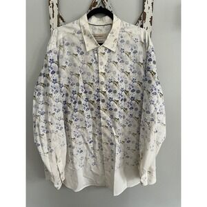 Tommy Bahama Island Life Modern Fir Button Down‎ Shirt Size XXL Silk Blend